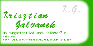 krisztian galvanek business card